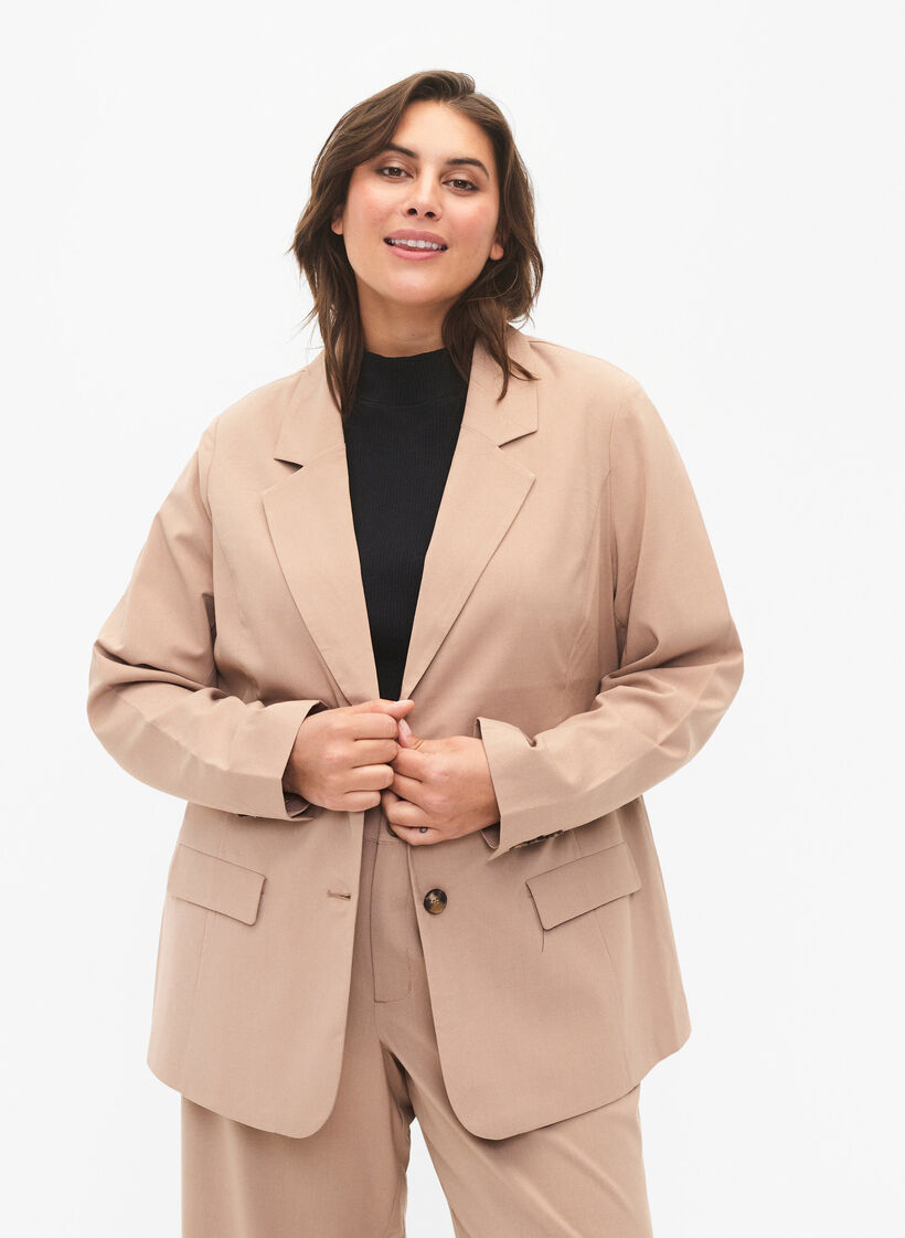 Classic blazer with button closure, Amphora, Model image number 0