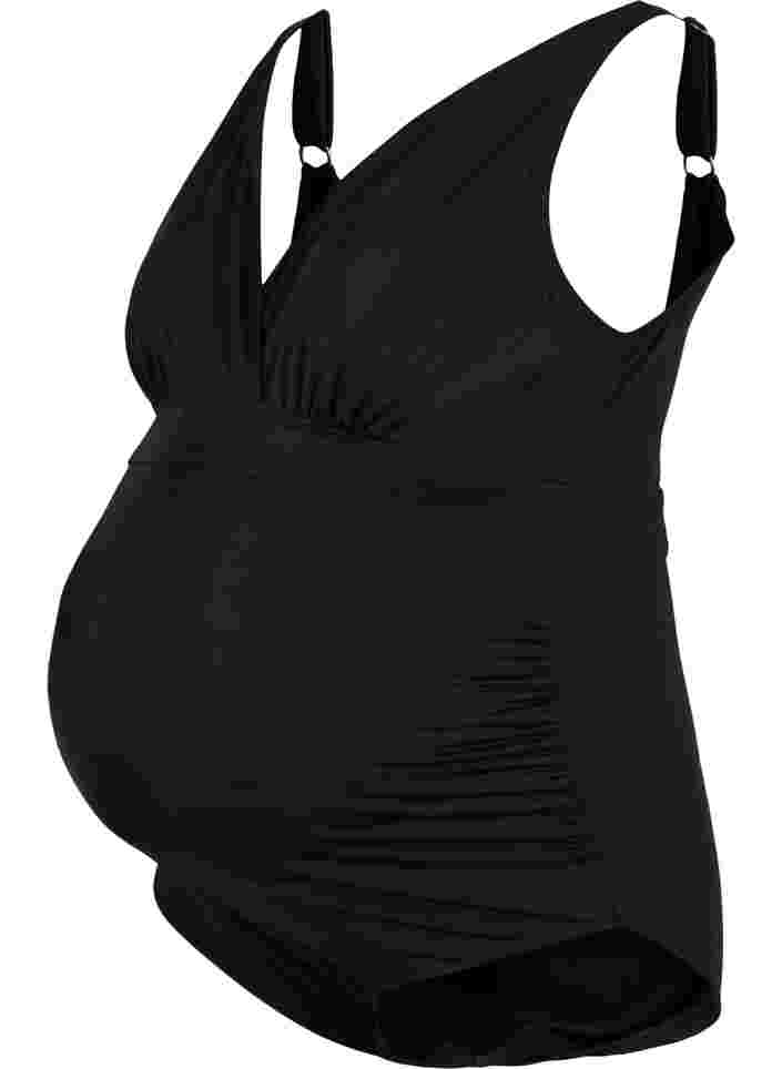 Maternity swimsuit, Black, Packshot image number 0