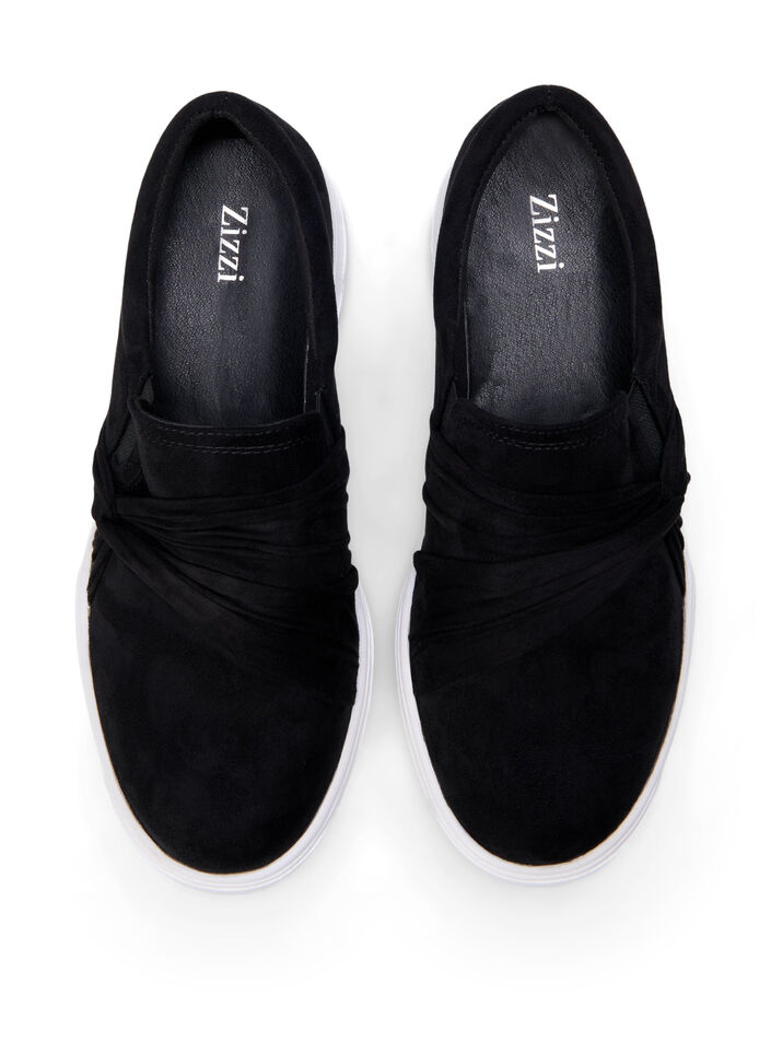 Wide fit - Slip-on with knot detail, Black, Packshot image number 2