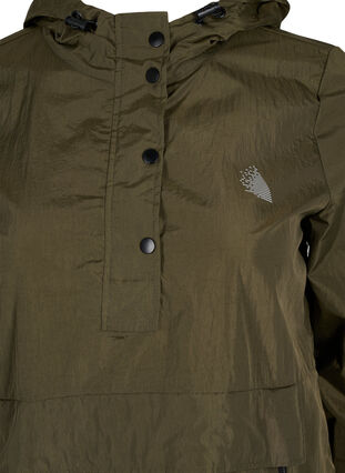 Hooded sports jacket with pockets, Forest Night, Packshot image number 2