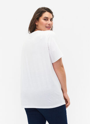 FLASH - 2-pack round neck t-shirts, White/Black, Model image number 1