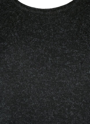 Knitted dress with slit in the sleeves, Dark Grey Melange, Packshot image number 2