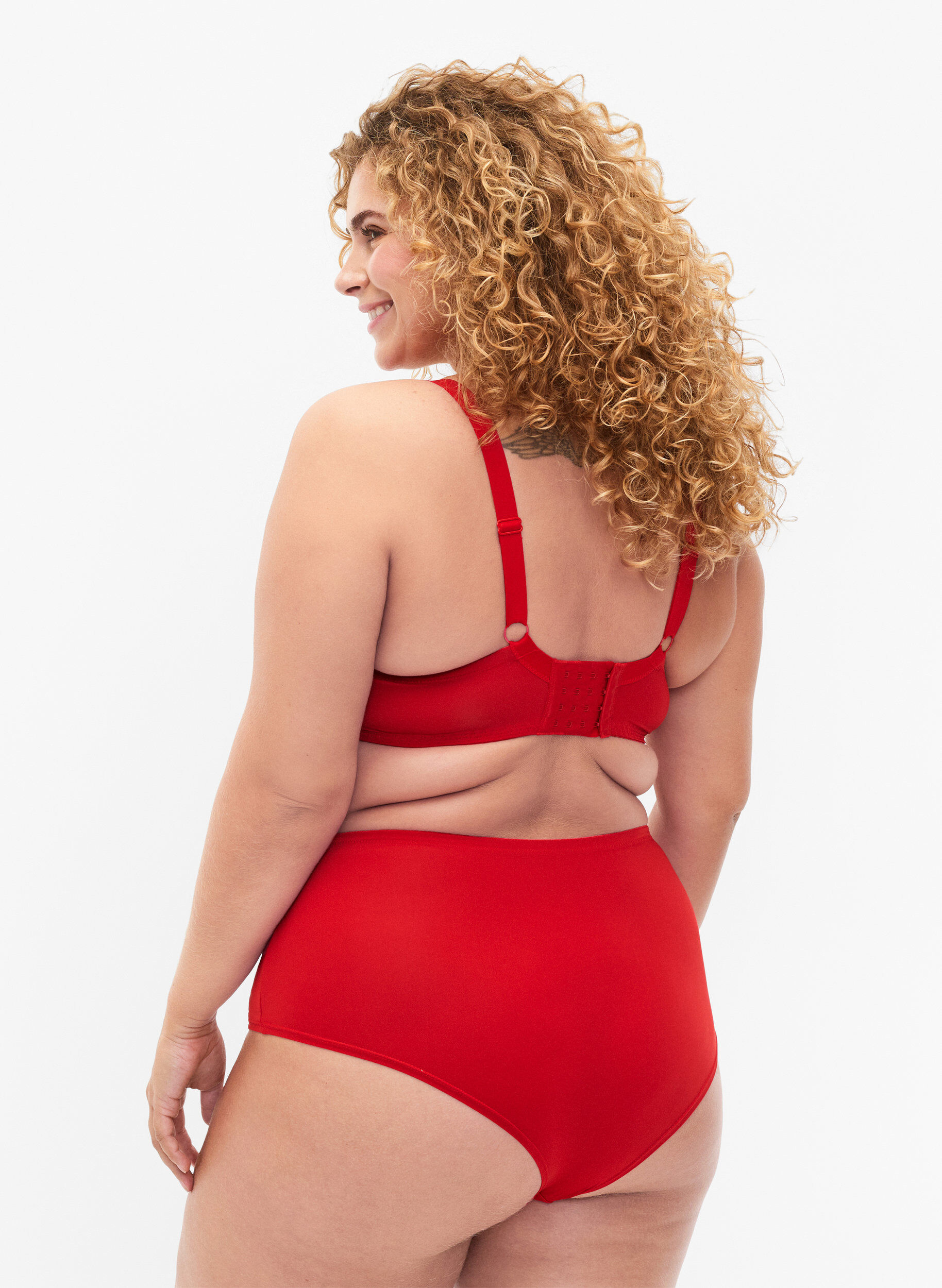 Zizzifashion Lace hipster with regular waist, Salsa, Model image number 1