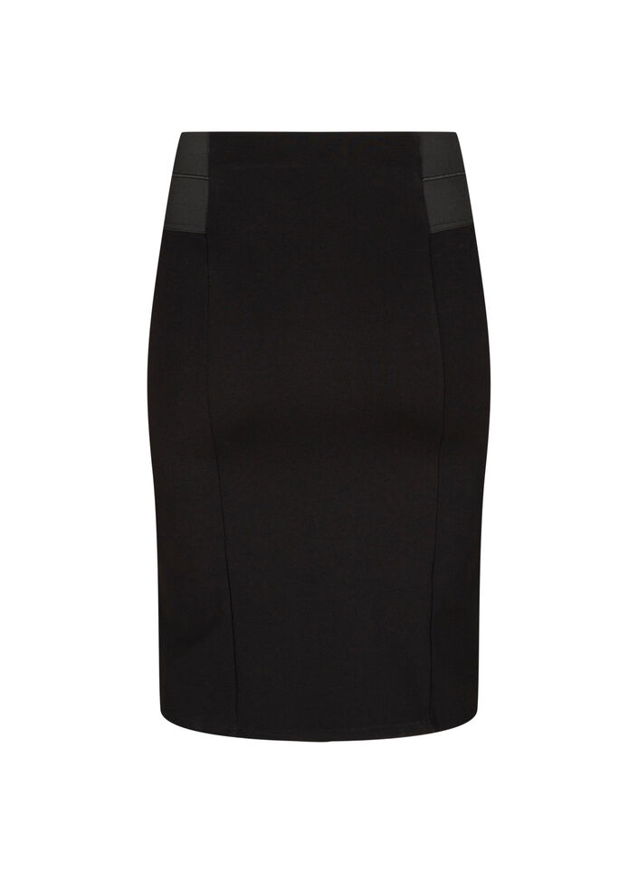 Close-fitting skirt with elasticated waist, Black, Packshot image number 1