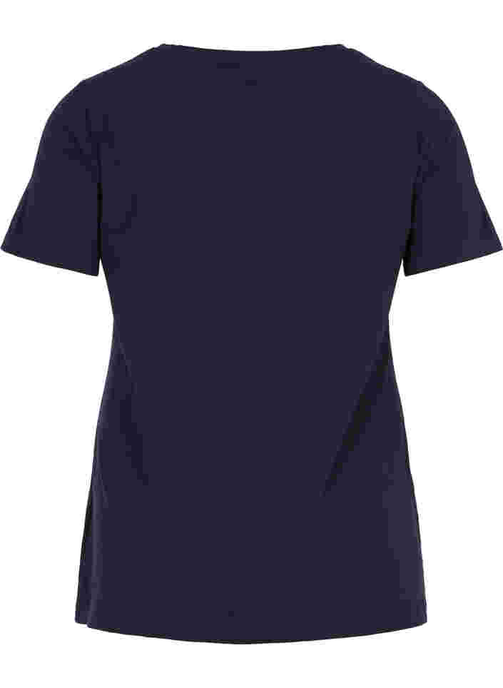 Basic plain cotton t-shirt, Night Sky, Packshot image number 1