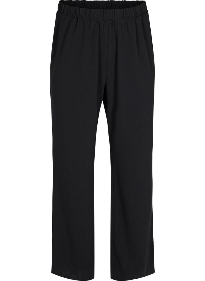 Flared trousers with pockets, Black, Packshot image number 0