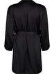 Satin kimono with belt, Black, Packshot image number 1