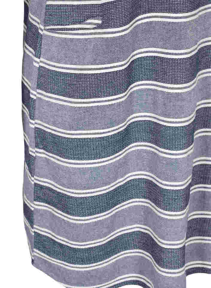 Striped, short-sleeved dress, Blue Stripe, Packshot image number 3
