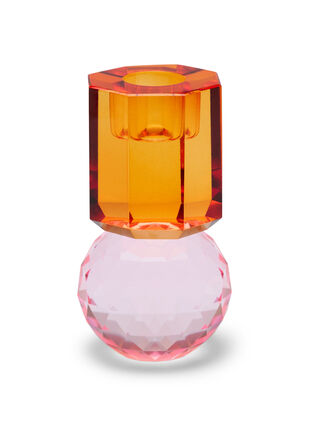 Crystal candle holder, Pink/Rav, Packshot image number 0