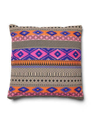 Jacquard patterned cushion cover, Pink/Orange, Packshot image number 1