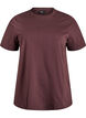 Basic cotton T-shirt with round neck, Brown, Packshot image number 0