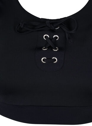 Bikini top with drawstring detail, Black, Packshot image number 2