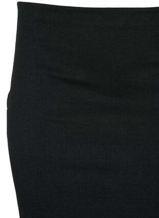 Tight-fitting viscose skirt with slit, Black, Packshot image number 2