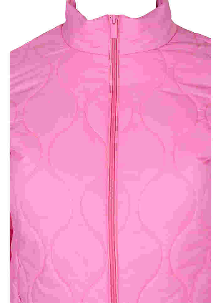 Quilted jacket with zip and pockets, Hot Pink, Packshot image number 2
