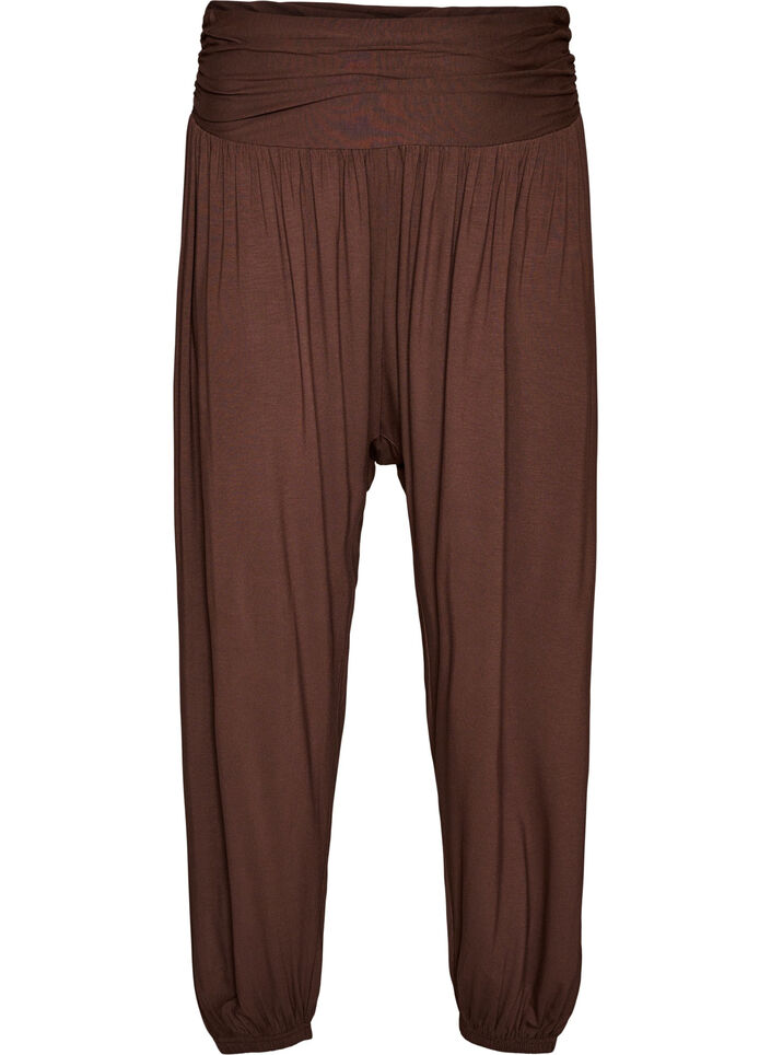 Loose-fitting harem trousers, Brown, Packshot image number 0