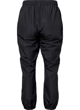 Rain pants with elastic and drawstring, Black, Packshot image number 1