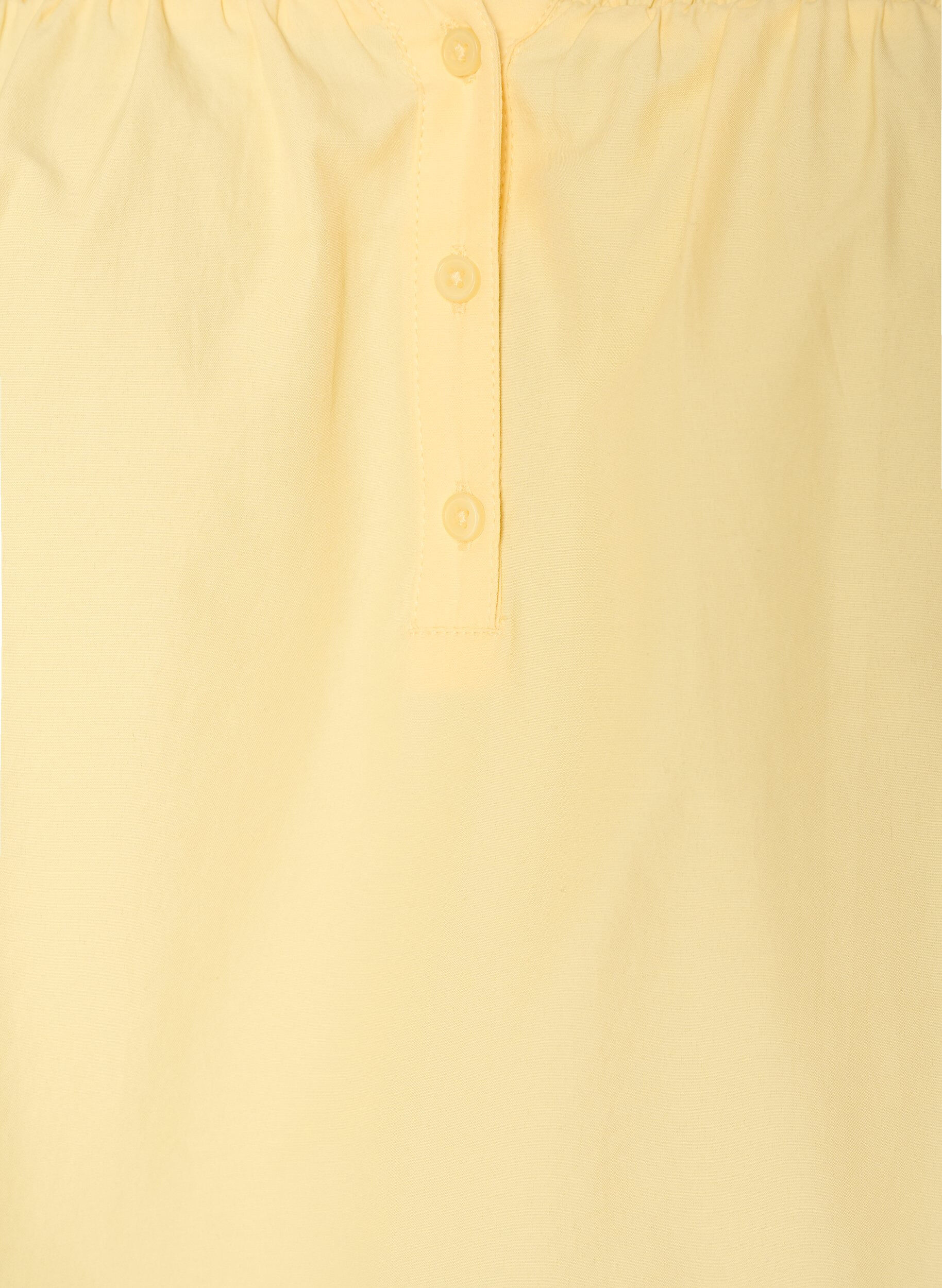 ZizzifashionBlouse with smock and 3/4 sleeves, Yellow, Packshot image number 2