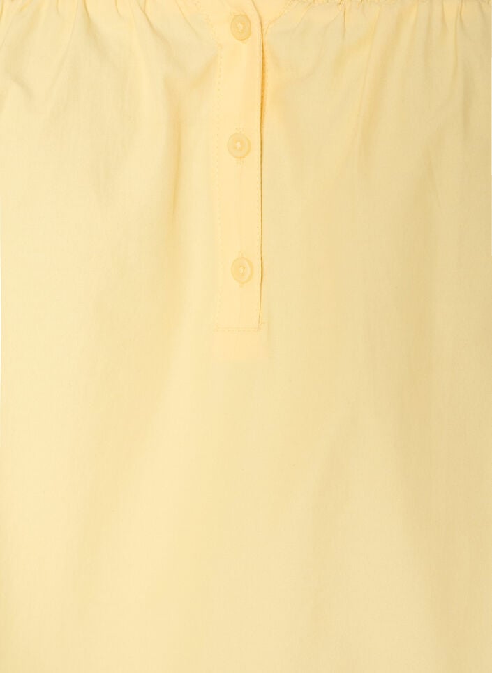 Blouse with smock and 3/4 sleeves, Yellow, Packshot image number 2