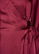 Short satin dress with wrap design, Red, Packshot image number 2