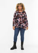 Floral Blouse with long sleeves, Black Rose Flower, Model image number 2