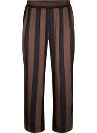 Cropped trousers with stripes