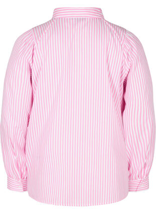 Striped cotton shirt, White/ Pink Stripe, Packshot image number 1