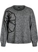 Jumper with flower appliqu&eacute;, Grey, Packshot image number 0
