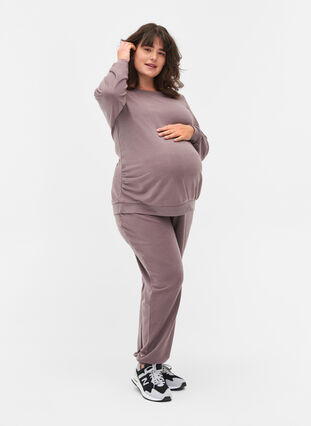 Maternity sweater with ribbed edges, Iron, Model image number 2