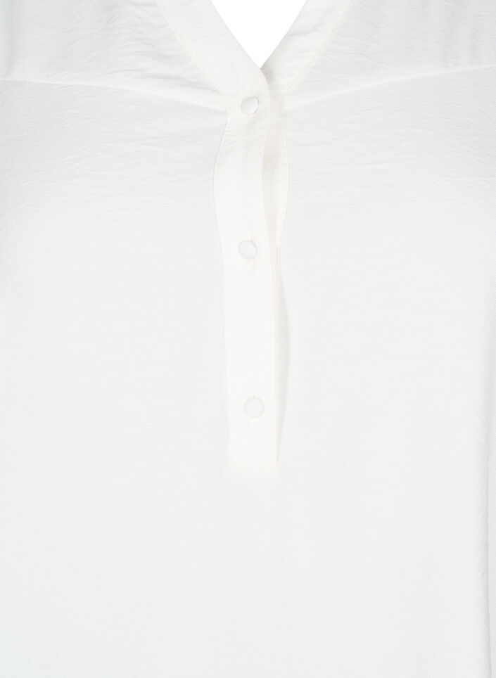 Blouse with ruffle collar, Vanilla, Packshot image number 2