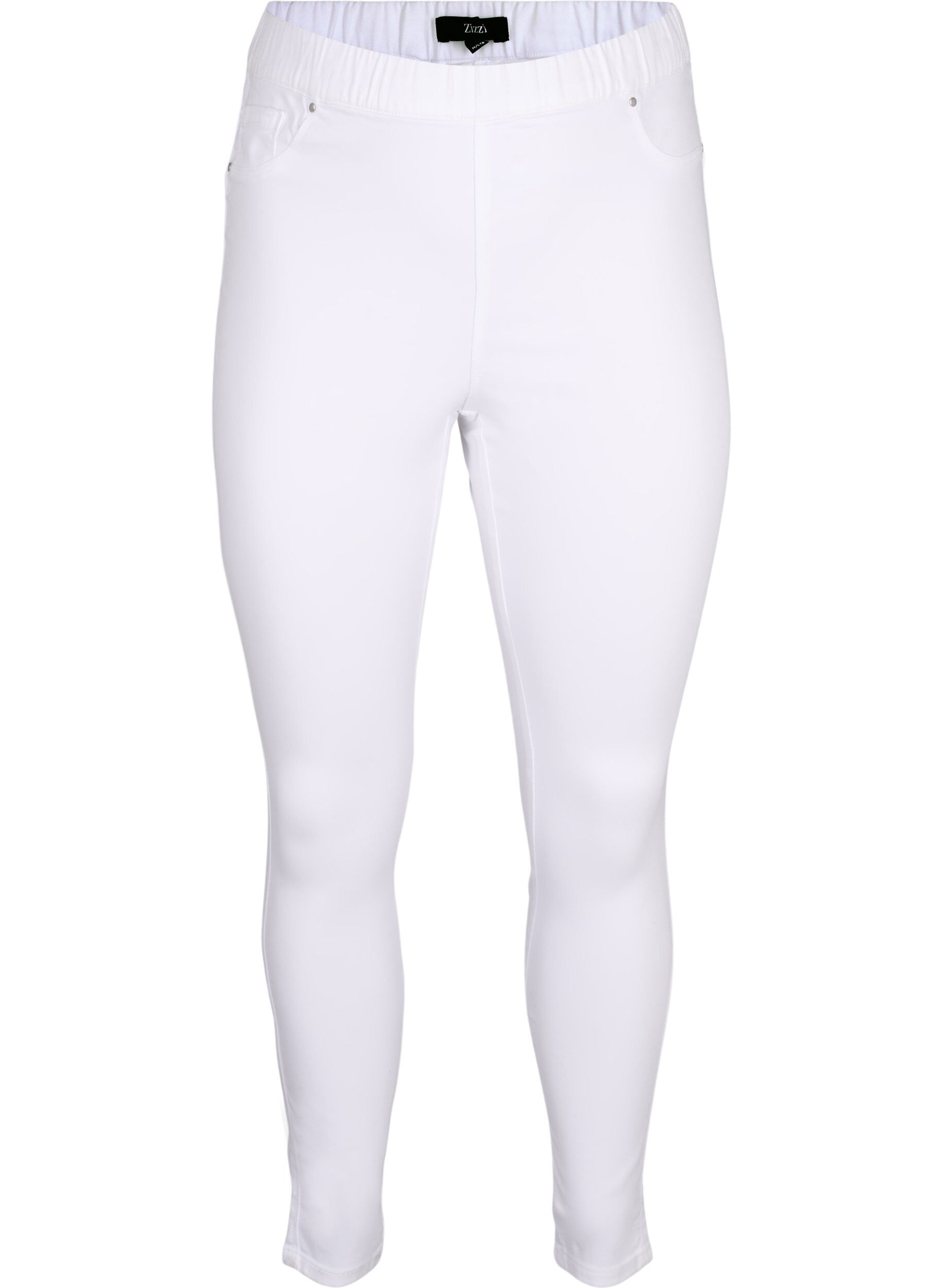 ZizzifashionHigh-waisted jeggings, White, Packshot image number 0