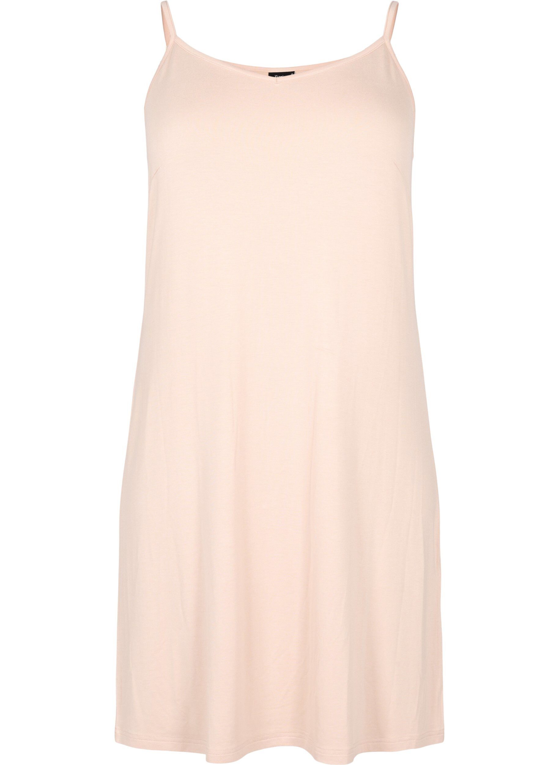 Plain-coloured slip dress in viscose