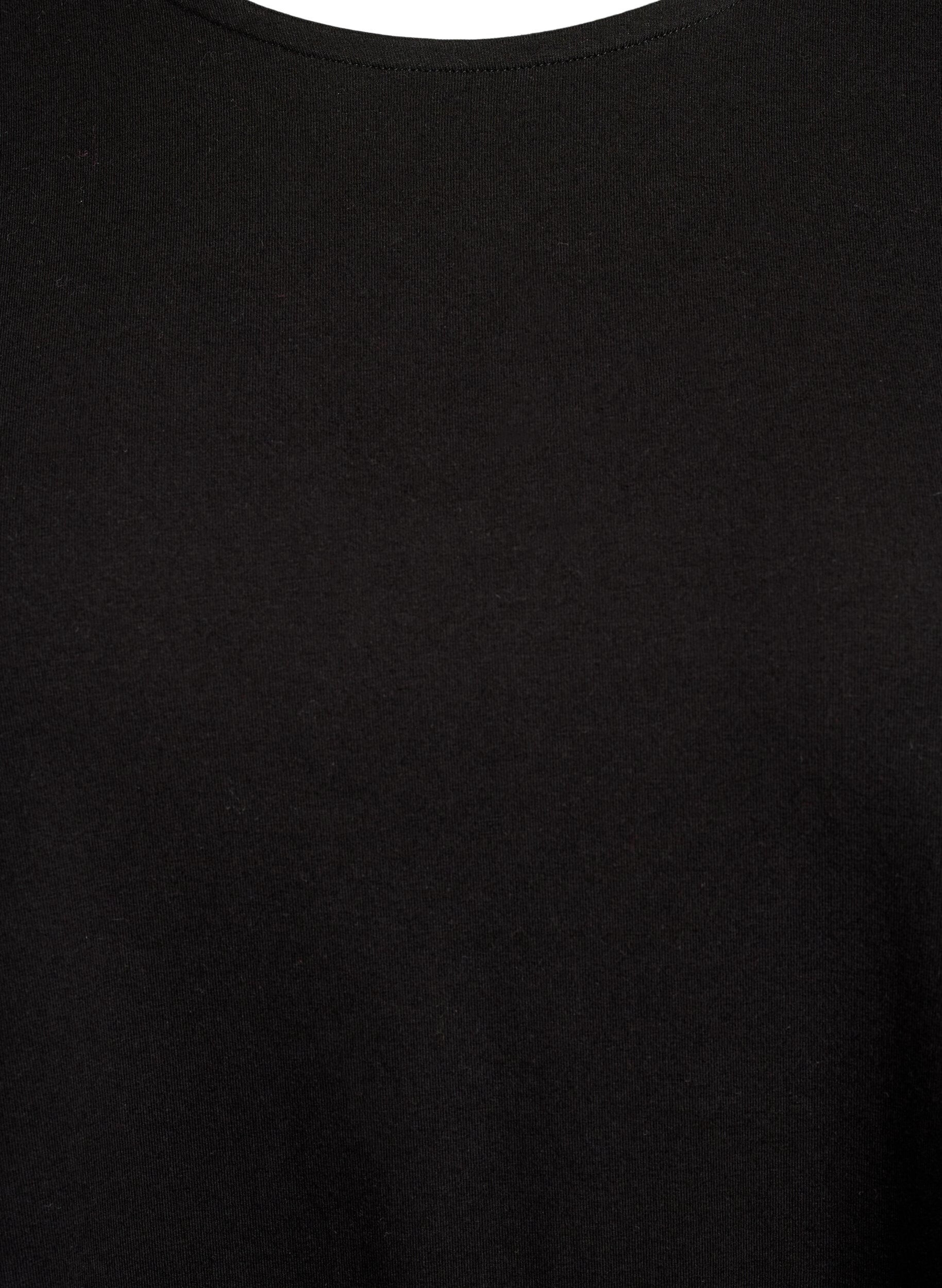 Zizzifashion Long-sleeved dress with round neck, Black, Packshot image number 2