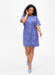 FLASH - Short sleeve dress with belt, Surf the web Dot, Model image number 2