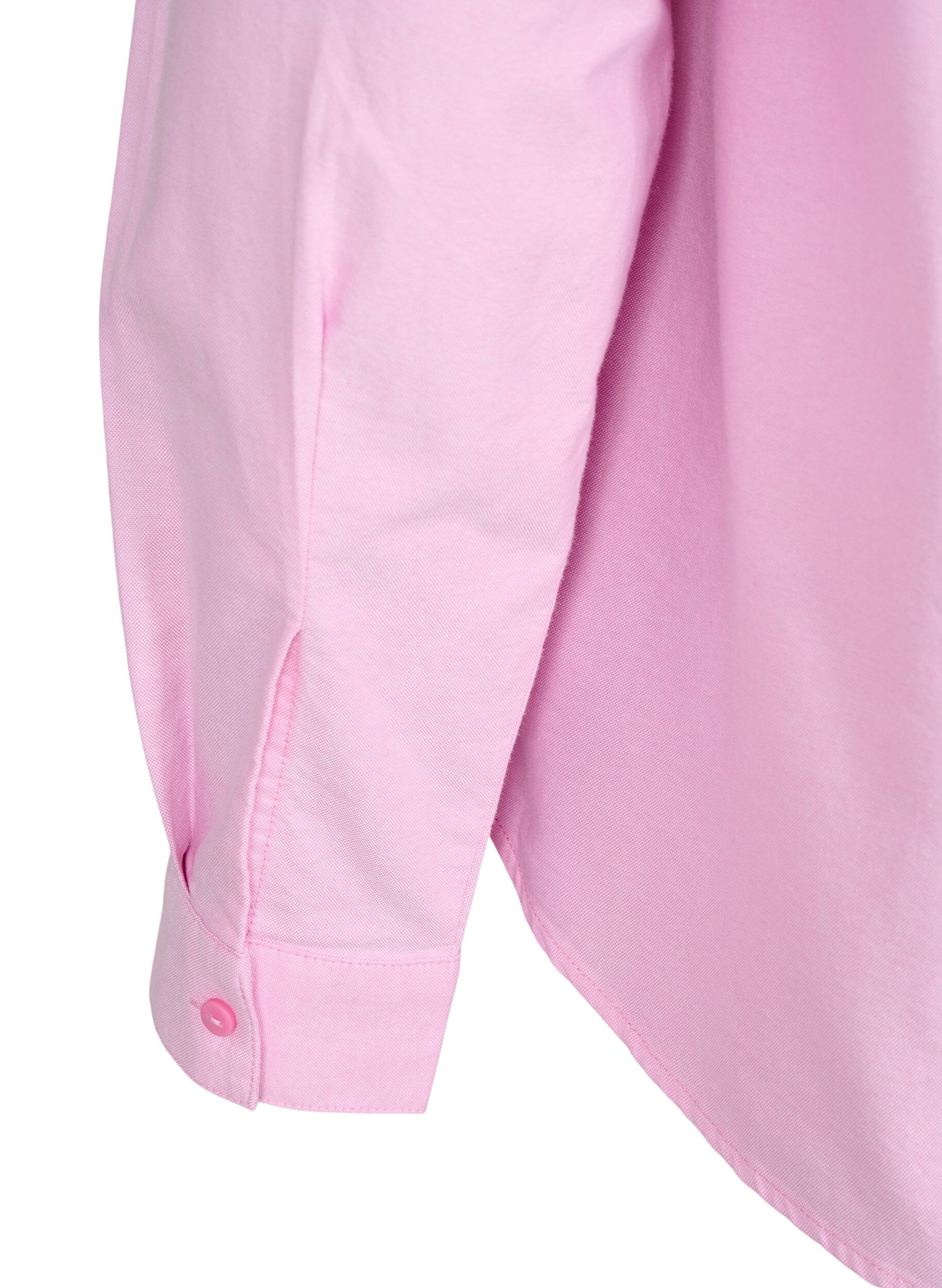 Zizzifashion Long-sleeved cotton shirt, Pink, Packshot image number 4