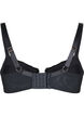 Padded bra with shiny embroidered detail, Black, Packshot image number 1