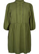 Knee-length dress with embroidery and 3/4 sleeves, Winter Moss, Packshot image number 0