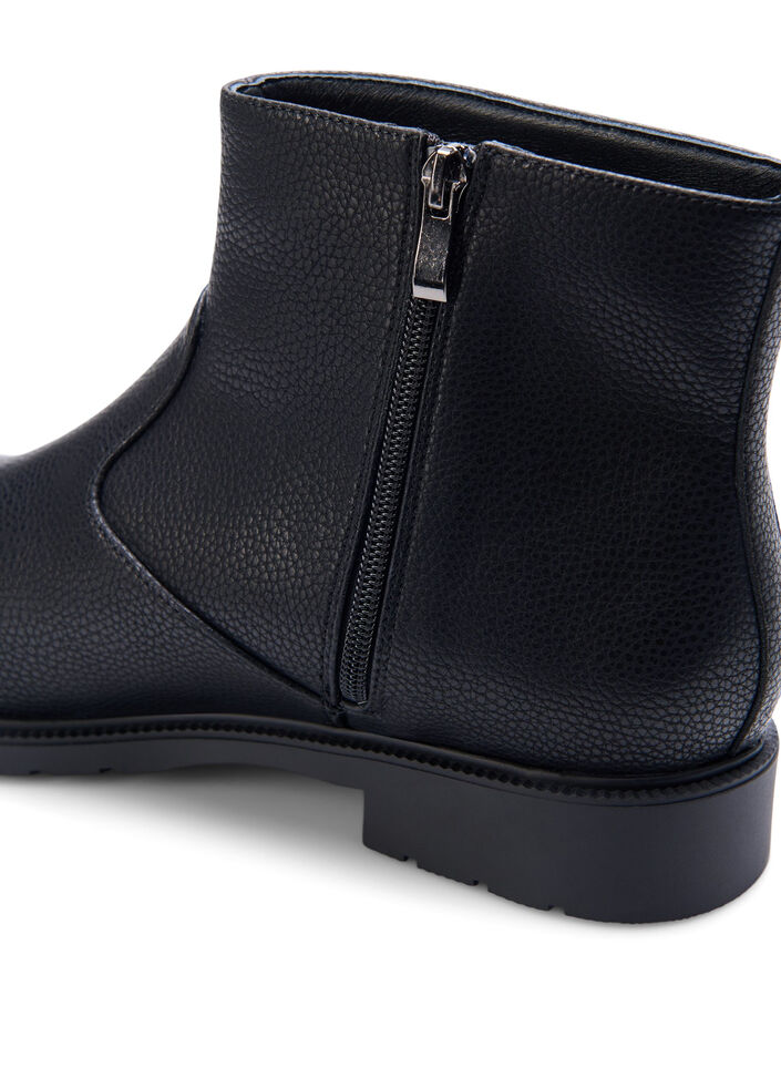 Wide fit - Chelsea leather boot, Black, Packshot image number 3
