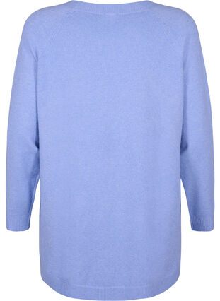 Marled knitted sweater with button details, Lavender Lustre, Packshot image number 1