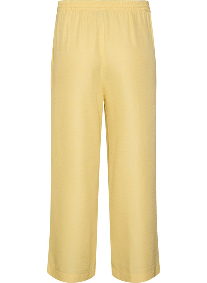 Loose trousers with elasticated waistband and pockets, Yellow, Packshot image number 1