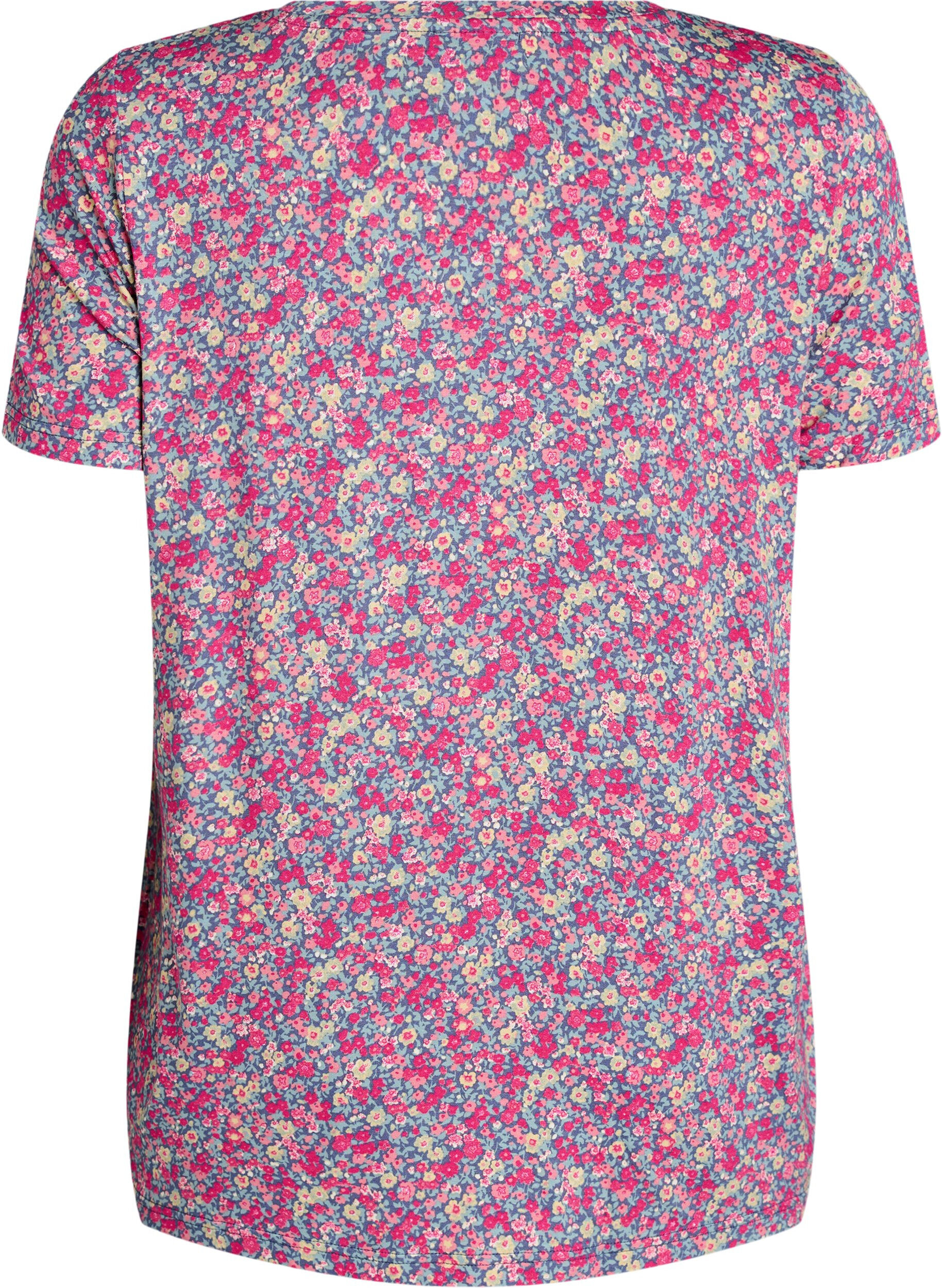 ZizzifashionT-shirt with floral print, Pink, Packshot image number 1