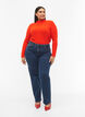 Fitted viscose blouse with high neck, Orange.com, Model image number 2