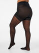 Push-up tights 50 denier with heart pattern, Black, Packshot image number 1