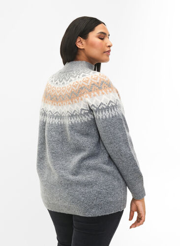 Pullover with pattern, Medium G. Mel. Comb, Model image number 1