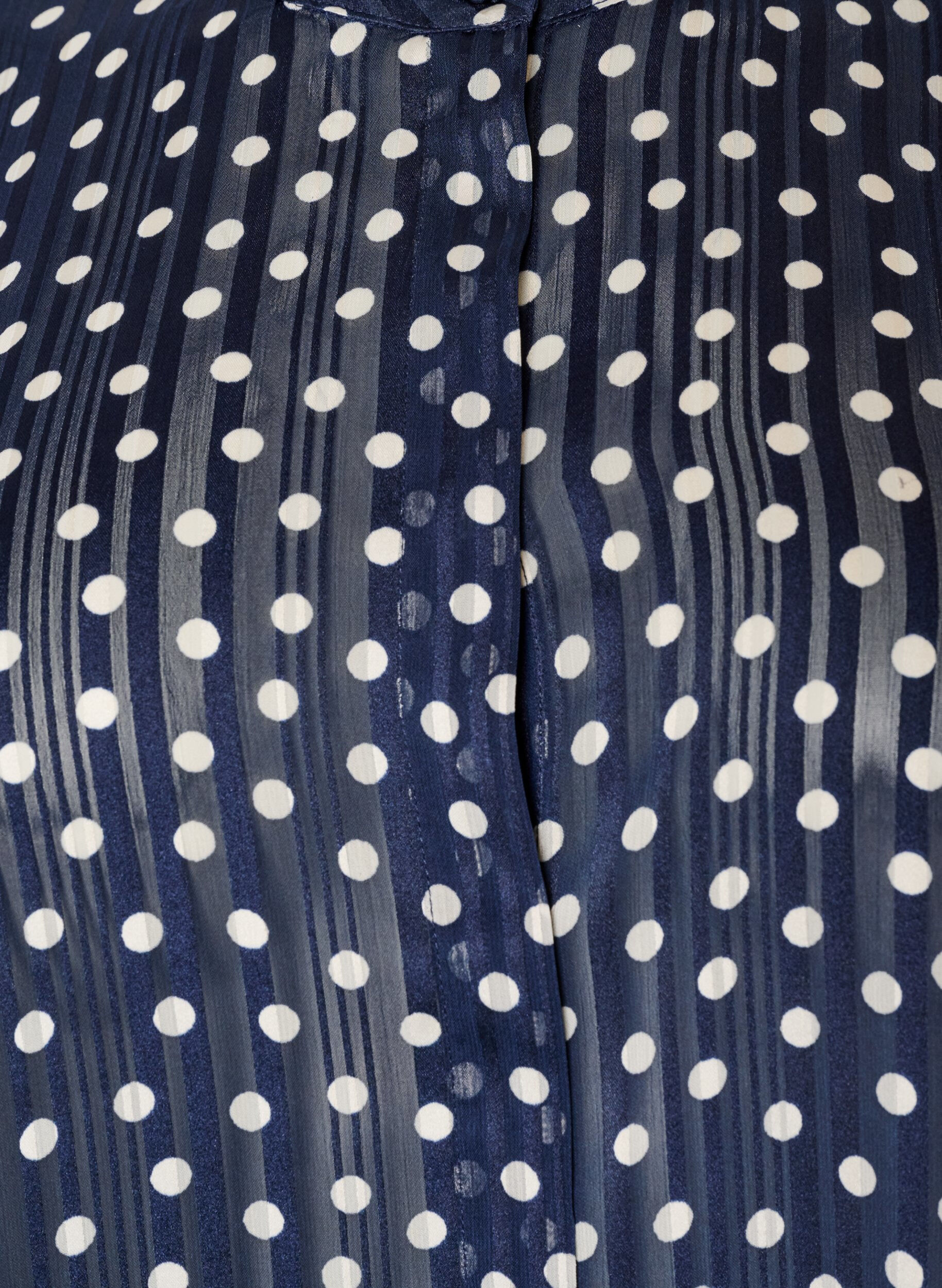 ZizzifashionPatterned shirt with a stand-up collar and 3/4-sleeves, Blue, Packshot image number 2
