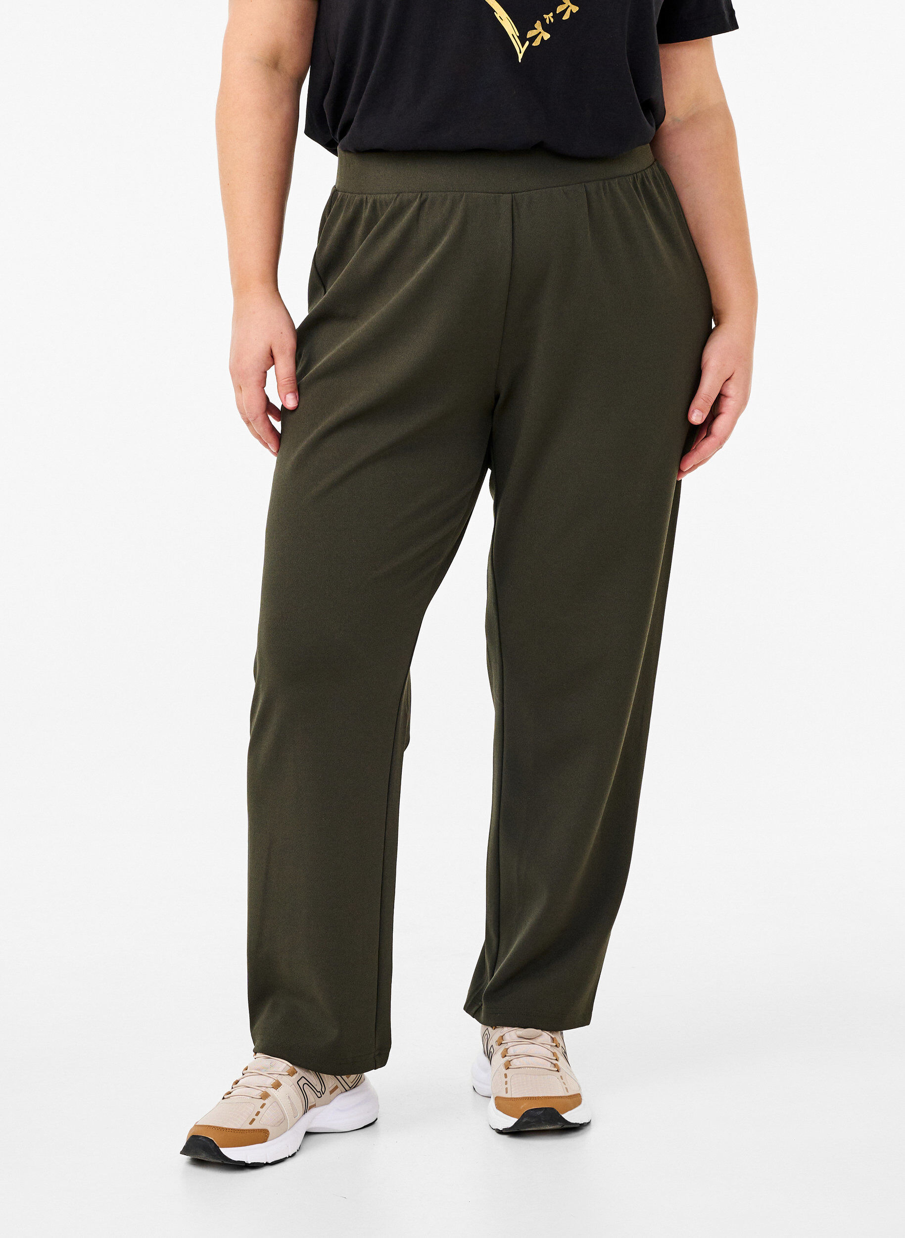 Zizzifashion FLASH - Straight fit trousers, Green, Model image number 2
