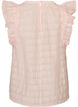 Sleeveless blouse with texture and ruffles, Rose, Packshot image number 1