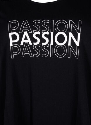 Cotton top with a-shape, Black W. Passion, Packshot image number 2