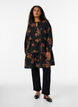Floral print dress with tie fastening, Black, Model image number 1