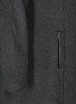 Hooded jacket with wool, Dark Grey Melange, Packshot image number 3