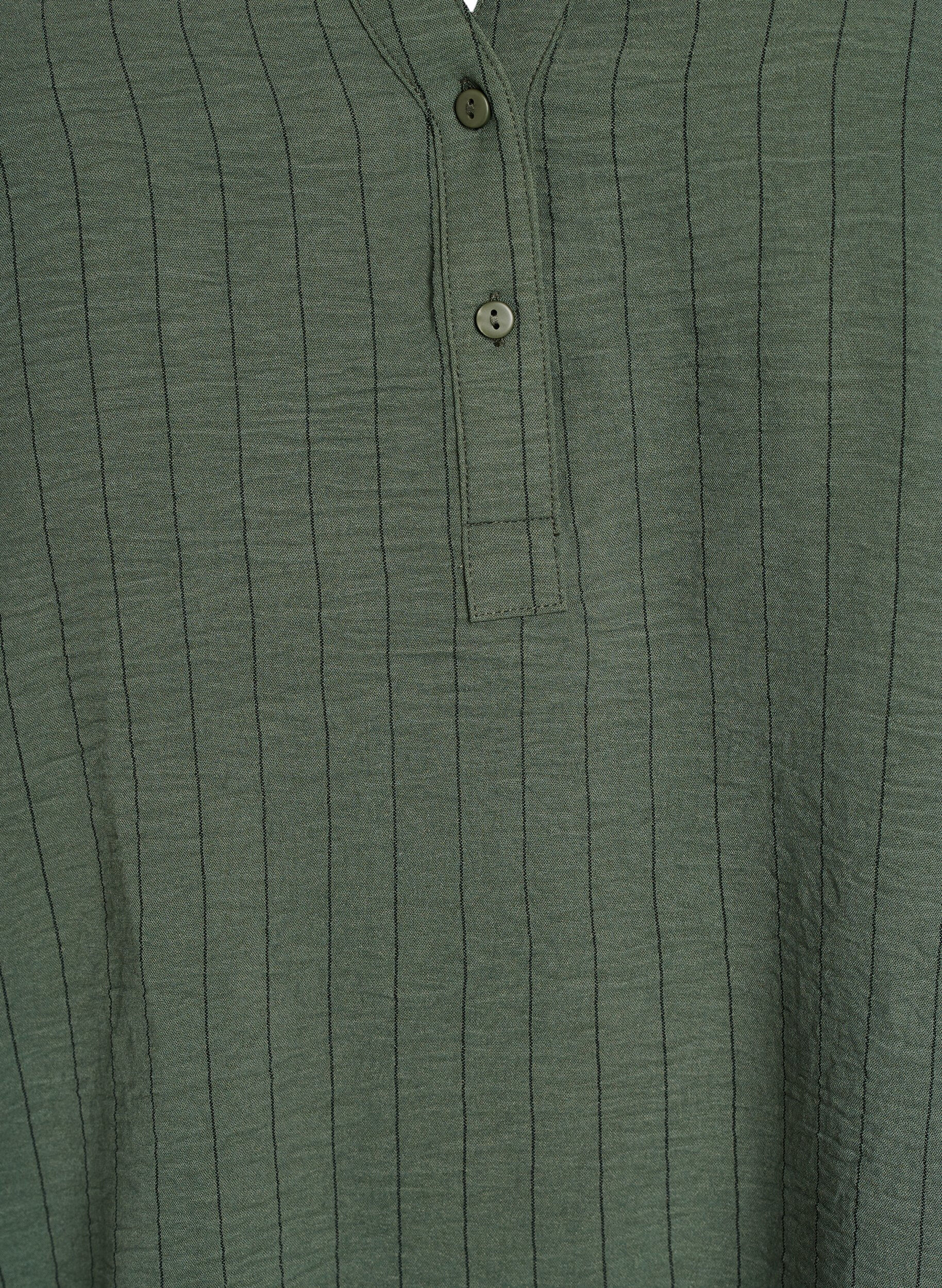 Zizzifashion FLASH - Pinstripe shirt blouse, Green, Packshot image number 2